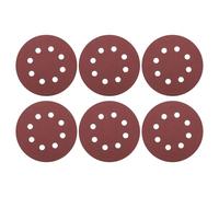 sourcing map 25 Pcs 125mm 5 Inch Sanding Disc 8 Hole 180 Grit Hook and Loop Sandpaper Random Orbital Sander Pads for Woodworking Automotive Metal