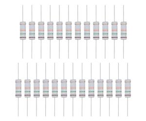 sourcing map 25 Pcs 15K Ohm Resistor, 3 Watts 5% Tolerance Metal Oxide Film Resistor Axial Lead, Flame Proof for DIY Electronic Projects Circuits Experiments