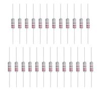 sourcing map 25 Pcs 2.2K Ohm Resistor, 3 Watts 5% Tolerance Metal Oxide Film Resistor Axial Lead, Flame Proof for DIY Electronic Projects Circuits Experiments
