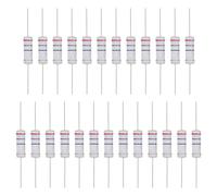 sourcing map 25 Pcs 27R Ohm Resistor, 3 Watts 5% Tolerance Metal Oxide Film Resistor Axial Lead, Flame Proof for DIY Electronic Projects Circuits Experiments