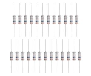 sourcing map 25 Pcs 360 Ohm Resistor, 3 Watts 5% Tolerance Metal Oxide Film Resistor Axial Lead, Flame Proof for DIY Electronic Projects Circuits Experiments