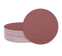 sourcing map 25 Pcs 50mm 2 Inch Sanding Discs, 180 Grit Hook and Loop Sandpaper, No-Hole Aluminum Oxide Orbital Sander Sandpaper for Woodworking Automotive Metal Polishing, Red