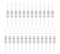 sourcing map 25 Pcs 9.1R Ohm Resistor, 3 Watts 5% Tolerance Metal Oxide Film Resistor Axial Lead, Flame Proof for DIY Electronic Projects Circuits Experiments
