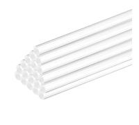 sourcing map 25 Pcs Acrylic Round Rods 1/4" x 10" Clear Acrylic Dowel Rods Sticks Plastic Sticks Strip for Model Making DIY Crafts Lighting Gardening Decorations - 6mm x 250mm
