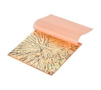 sourcing map 25 Pcs Gold Leaf Sheets 5.5" x 5.5" Imitation Gold Foil Sheets Variegated Booklet with Pattern for Crafts,Picture Frames,Nails and DIY Arts Decoration,Gold Blooming Flower