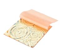 sourcing map 25 Pcs Gold Leaf Sheets 5.5" x 5.5" Imitation Gold Foil Sheets Variegated Booklet with Pattern for Crafts,Picture Frames,Nails and DIY Arts Decoration,Gold Spiral Cloud