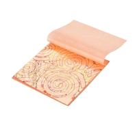sourcing map 25 Pcs Gold Leaf Sheets 5.5" x 5.5" Imitation Gold Foil Sheets Variegated Booklet with Pattern for Crafts,Picture Frames,Nails and DIY Arts Decoration,Copper Spiral Cloud