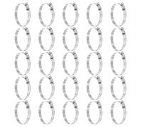 sourcing map 25 Pcs Hose Clamp 2-9/16"-3-1/2" (65-89mm) 304 Stainless Steel Adjustable Worm Gear Hose Clamp with Phillips Screw Assortment Kit for Fuel Line Pipe Plumbing Automotive Tube