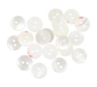 sourcing map 25 Pcs Natural Shell Buttons, 2 Hole Mother of Pearl Fasteners 11.5mm Sewing Craft Button for Shirt Sewing DIY Crafts Decoration, White/Red