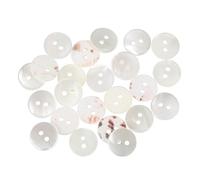 sourcing map 25 Pcs Natural Shell Buttons, 2 Hole Mother of Pearl Fasteners 12.5mm Sewing Craft Button for Shirt Sewing DIY Crafts Decoration, White/Red