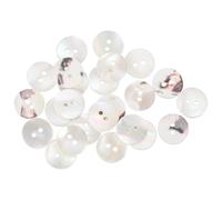 sourcing map 25 Pcs Natural Shell Buttons, 2 Hole Mother of Pearl Fasteners 12.5mm Sewing Craft Button for Shirt Sewing DIY Crafts Decoration, White/Blue