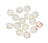 sourcing map 25 Pcs Natural Shell Buttons, 4 Hole Mother of Pearl Buttons 10mm Sewing Buttons Sewing Craft Buttons for Shirt Sewing DIY Crafts Decoration, White
