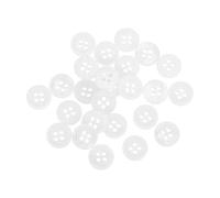 sourcing map 25 Pcs Natural Shell Buttons, 4 Hole Mother of Pearl Buttons 11.5mm Sewing Craft Buttons for Shirt Sewing DIY Crafts Decoration, White