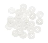 sourcing map 25 Pcs Natural Shell Buttons, 4 Hole Mother of Pearl Buttons 12mm Sewing Craft Buttons for Shirt Sewing DIY Crafts Decoration, Bright White