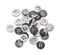 sourcing map 25 Pcs Natural Shell Buttons, 4 Hole Mother of Pearl Buttons 12mm Sewing Craft Buttons for Shirt Sewing DIY Crafts Decoration, Colorful Black