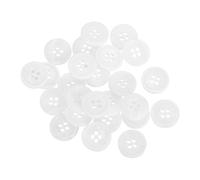 sourcing map 25 Pcs Natural Shell Buttons, 4 Hole Mother of Pearl Buttons 15mm Sewing Craft Buttons for Shirt Sewing DIY Crafts Decoration, White