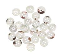 sourcing map 25 Pcs Natural Shell Buttons, 4 Hole Mother of Pearl Buttons 9mm Sewing Buttons Sewing Craft Buttons for Shirt Sewing DIY Crafts Decoration, White