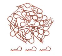 sourcing map 25 Pcs RC Body Clips, 1.2mm Stainless Steel Universal RC Car Clips R Pins for 1/6 1/8 1/10 Scale Model Remote Control Car Truck Crawler Shell Replacement Parts (Orange)