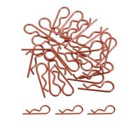 sourcing map 25 Pcs RC Body Clips, 1.4mm Stainless Steel Universal RC Car Clips R Pins for 1/6 1/8 1/10 Scale Model Remote Control Car Truck Crawler Shell Replacement Parts (Orange)