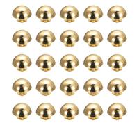 sourcing map 25 Pcs Round Studs Rivets, 15mm Metal Spikes and Studs Decoration Screw Back Studs for Leather Bags Belt Clothes Shoes Purse Supplies DIY Craft Making, Gold