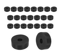 sourcing map 25 Pcs Rubber Spacers, 1.18"OD x 0.31" ID Round Anti Vibration Pads Isolation Washer Bushings 0.39" Thick Rubber Washer for Home Boat Cars Appliances Accessories, Black