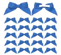sourcing map 25 Pcs Satin Ribbon Bows, 2.5" Self Adhesive Satin Bows Premade Craft Bow with Double-Sided Tape for Gift Wrapping Making Crafts Birthday Party Wedding Decorations, Dark Blue