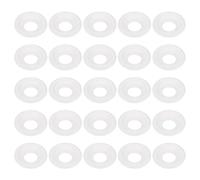 sourcing map 25 Pcs Silicone Rubber Gaskets Washer, High Pressure Leak-proof Beer Bottle Gasket Seals Top Washers for Home Brew Swing Flip Beer Soda Bottle, White