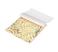 sourcing map 25 Pcs Variegated Gold Leaf Sheets 5.5" x 5.5" Imitation Gold Foil Sheets for Crafts,Picture Frames,Nails and DIY Arts Decoration,Brown Stripe, Spiral Lucky Clouds Gold