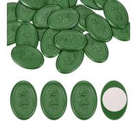 sourcing map 25 Pcs Wax Seal Stickers, Self Adhesive Envelope Letter Seal Stickers with Rose Pattern for Holiday Party Wedding Invitations, Gift Packaging, Green