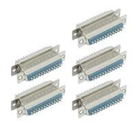 sourcing map 25 Pin D-SUB DB25 Female Male Solder Type Connectors (Pair of of 5)