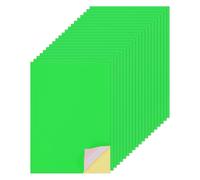 sourcing map 25 Sheets Printable Sticker Paper, 8"x12" A4 Self Adhesive Sticker Backing Paper 250gsm for Craft Scrapbooking Inkjet Printer, Fluorescent Green