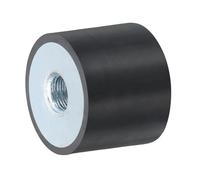 sourcing map 25 x 20mm M8 Thread Female Rubber Mounts, Vibration Isolators, Replaces Anti Vibration Pads Flat Silent Block Base Block