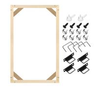 sourcing map 25 x 40cm Canvas Stretcher Bars, Wood Canvas Frame Kit Canvas Stretcher Frames DIY Stretcher Bars for Oil Paintings Prints Posters Home Decor
