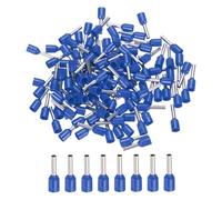 sourcing map 250 Pcs Insulated Ferrule Electrical Wire Connectors Wire Terminals Wire Crimp Connector Kit 14 AWG for Electrical Projects Industrial Chemical Industry, Blue