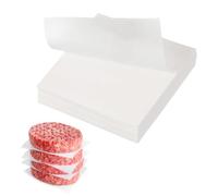 sourcing map 250 Pcs Unbleached Parchment Paper Baking Sheets Squares, 2.4 Inch Hamburger Patty Paper, for Baking Grilling or Meat Storage, White