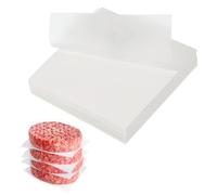 sourcing map 250 Pcs Unbleached Parchment Paper Baking Sheets Squares, 4 Inch Hamburger Patty Paper, for Baking Grilling or Meat Storage, White