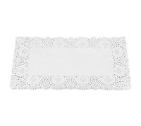 sourcing map 250 Pcs White Lace Paper Doilies 7.5 x 12 Inch Rectangle Paper Doilies Tableware Disposable Paper Decorative Paper Placemats for Wedding, Birthday, Cakes, Desserts, Tableware Food