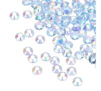 sourcing map 25000 Pcs Transparent Light Blue Resin Flatback Rhinestone SS16 4mm Resin Non Hotfix Rhinestones for Crafts DIY Design, Tumblers, Clothes, Makeup, Nail Art