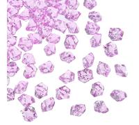 sourcing map 2500pcs Fake Ice Rocks Acrylic Light Purple Crystals Gems Stones Dazzling Crushed Ice Sparkling Fake Diamonds for Vase Fillers