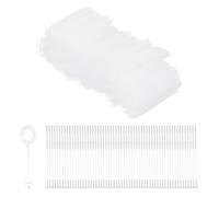 sourcing map 2500Pcs J Hook Standard Tagging Barb Fasteners, 25mm/0.98 Inch Tagging Gun Fasteners PP Plastic Tag Barbs Pins Attachments for Clothing Price Label Garment Retail, White