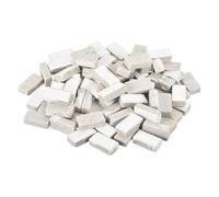 sourcing map 250g Ceramic Mosaic Tiles for Crafts Bulk, Rectangle White Ceramic Tile for Mosaic Kits Garden Stepping Stone Cup Mat