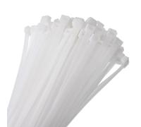 sourcing map 250pcs 250mm/10 53 Lbs Cable Zip Ties Self-Locking Long Nylon Cable Tie Wraps 8mm for Cord Management, White