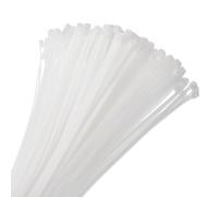 sourcing map 250pcs 400mm/16 49 Lbs Cable Zip Ties Self-Locking Extra Long Nylon Cable Tie Wraps 5mm for Cord Management, White