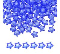 sourcing map 250pcs Acrylic Star Beads, 11mm Star-Shaped Pony Loose Spacer Beads for Friendship Bracelet Necklace Jewelry Making DIY Crafts Party Decoration Supplies, Sapphire Blue