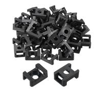Sourcing Map 250pcs Black Nylon Saddle Cable Tie Mounts, 22.3x15.9x9mm, 0.25" Dia, Organize Electronic Wires, Cables, Machines, TVs, Cars, Offices