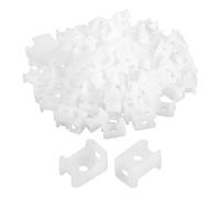 sourcing map 250pcs Cable Tie Base Saddle Type Mount Wire Holder, 15.3x10.2x6.9mm Wire Clips Organizer Holders Clamps for Electronic Wires Organized, White 0.14" Dia