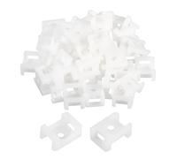sourcing map 250pcs Cable Tie Base Saddle Type Mount Wire Holder, 22.3x15.9x9mm Wire Clips Organizer Holders Clamps for Electronic Wires Organized, White 0.17" Dia
