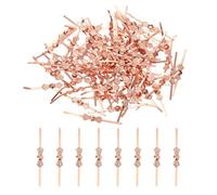 sourcing map 250Pcs Chandelier Connector Clip, 33mm/1.3" Copper Crystal Chandelier Pin, Lamp Connectors Clips Replacement for Fastening Crystals Lamp Ceiling Light Parts, Rose Gold