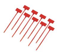 sourcing map 250pcs Marker Cable Zip Ties, 2.5x100mm Self-Locking Nylon Labels Zip Tie Wraps, Wire Tags Ties Straps for Indoor and Outdoor,Red