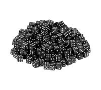 sourcing map 250Pcs Mini Dice, 5mm/0.2" Acrylic Tiny Six Side Game Dot Square Dice Bulk for Table Board Game Party Activities, Black/White